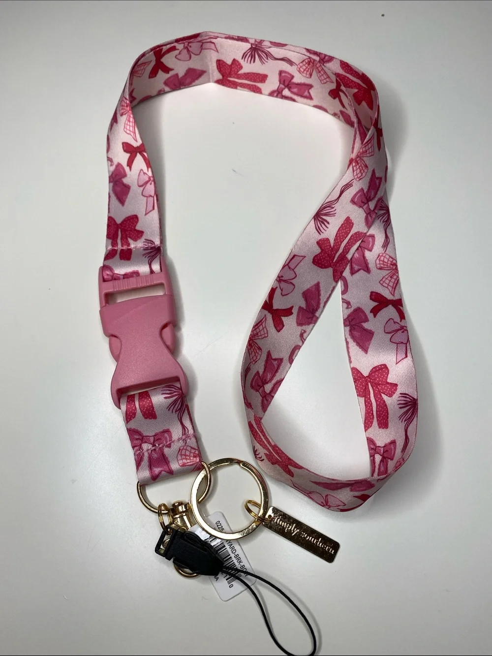 Simply Southern Pink Bow Lanyard
